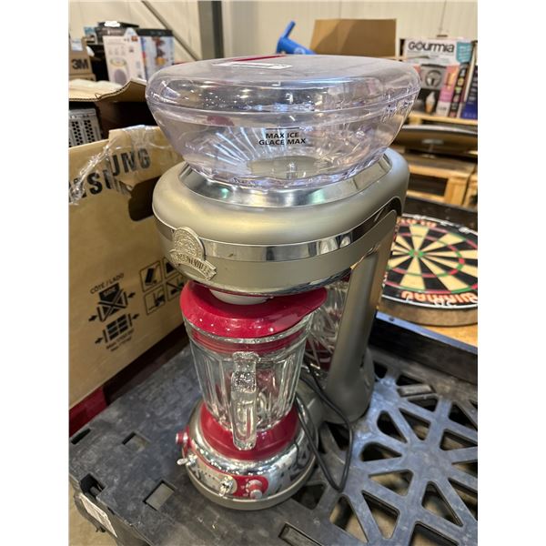 Motorized Ice Shaver and Blender Combo with Glass Pitcher
