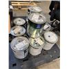 Image 1 : LOT OF 10 – Sherwin-Williams Emerald Urethane Trim Enamel Paint in Stark Gray and Assorted 