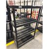Image 1 : Black Plastic 4-Tier Shelving Unit