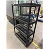 Image 2 : Black Plastic 4-Tier Shelving Unit