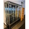 Image 1 : Glass Display Cabinet with Metal Frame and Storage Base