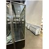 Image 1 : Glass Display Cabinet with Metal Frame and Storage Base
