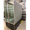 Image 2 : Glass Display Cabinet with Metal Frame and Storage Base