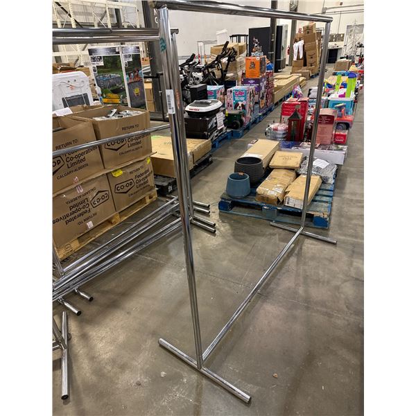 Adjustable Chrome Garment Rack With T-Base Design