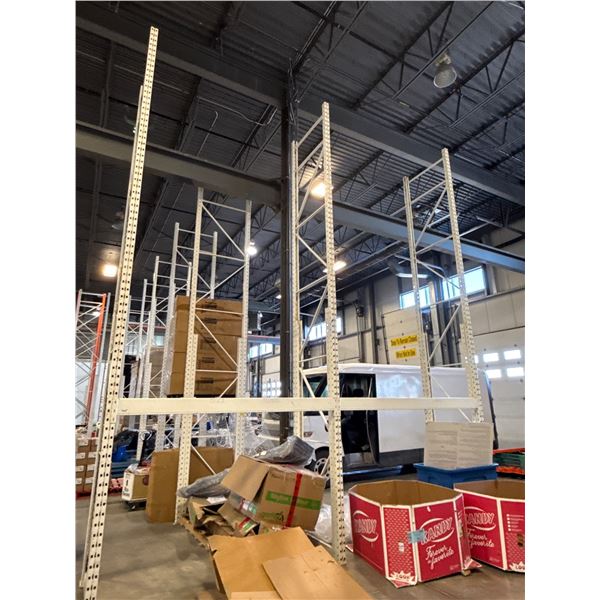 LOT Pallet Racking  (15.5 ft) incl.- 3 – 18’x42″ upS & 4 – 7.75[