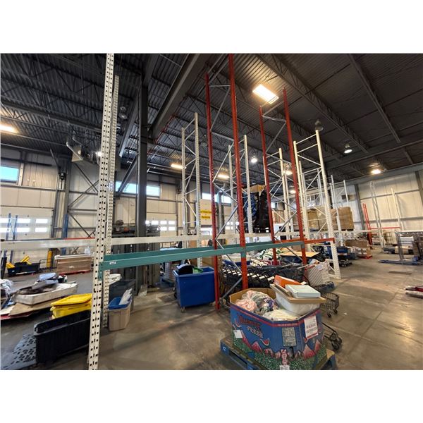 PALLET RACKING - 2 FULL SECTIONS WITH CROSS BEAMS AND 3 UPRIGHTS