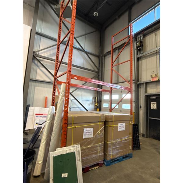 LOT Pallet Racking  (8 ft) incl.- 2 – 16ft x 42″ uprights & 2 – 8ft x bea