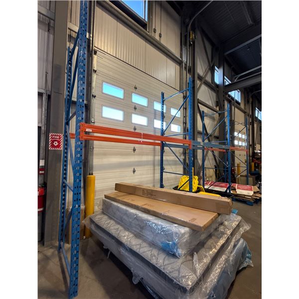 LOT Pallet Racking  (27 ft) incl.- 3 – 12ft x 42″ uprights & 4 – 8ft beam
