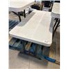 Image 1 : Rectangular Folding Table With Plastic Top and Metal Legs