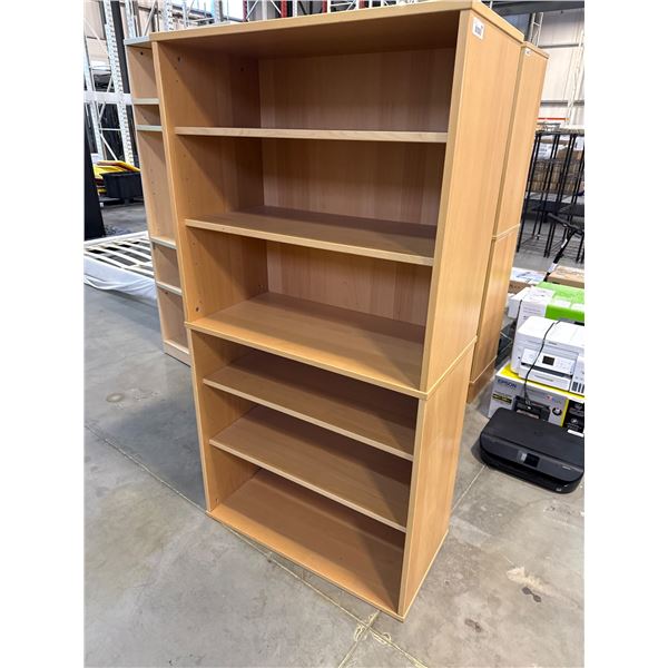 Wooden Bookshelf With 8 Adjustable Shelves