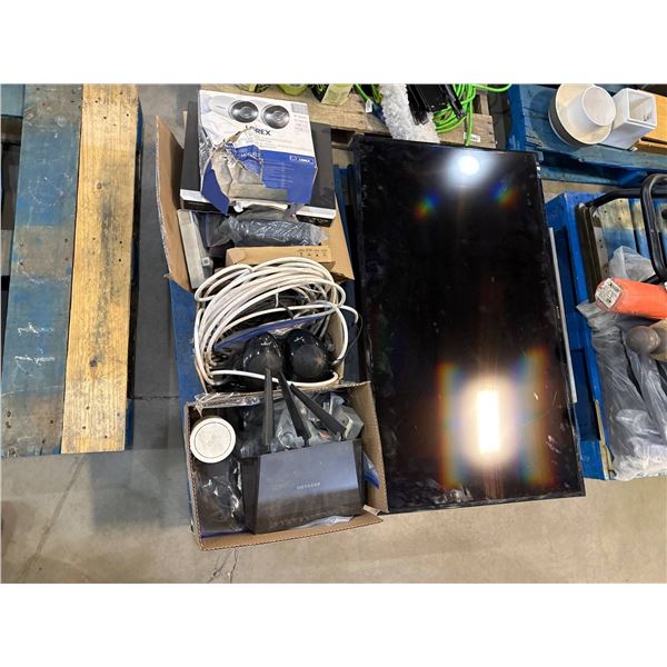 PALLET LOT –  Television and assorted security system components