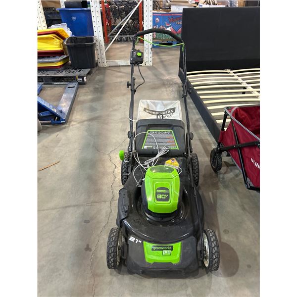 Greenworks Pro 80V 21-Inch Cordless Lawn Mower with Grass Collection Bag
