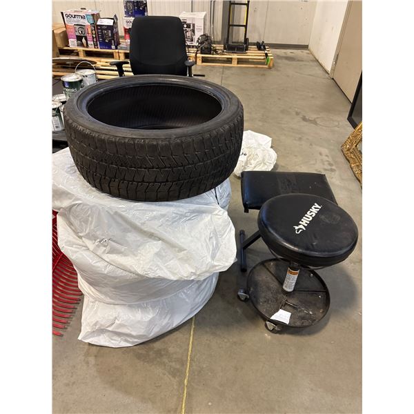 Husky Stool, Seat and 4 -Continental Winter Tire 225/40R18
