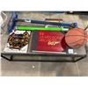 Image 1 : Items Including Basketball, Book, and Tools
