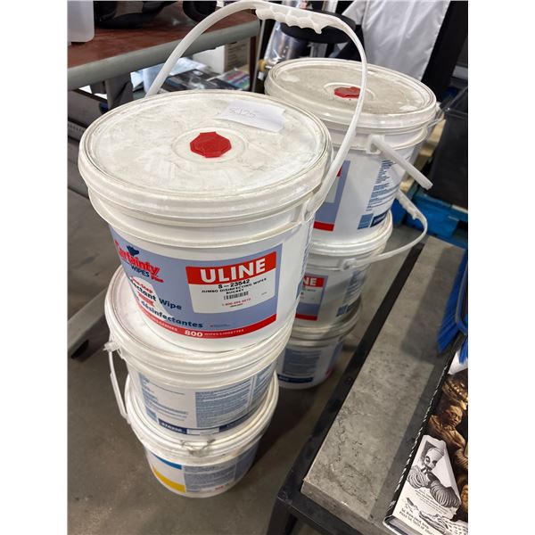 Bulk Lot of Disinfectant Wipes Buckets from Uline and Zytec