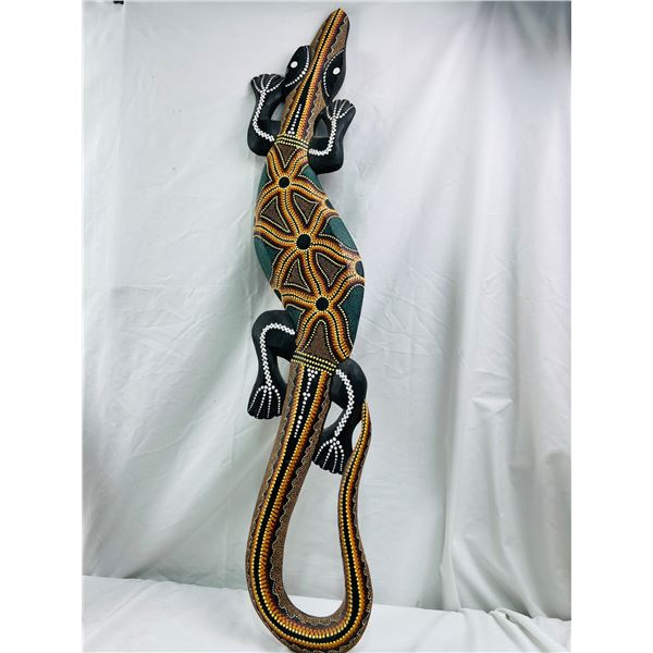 Hand Painted Wooden Gecko