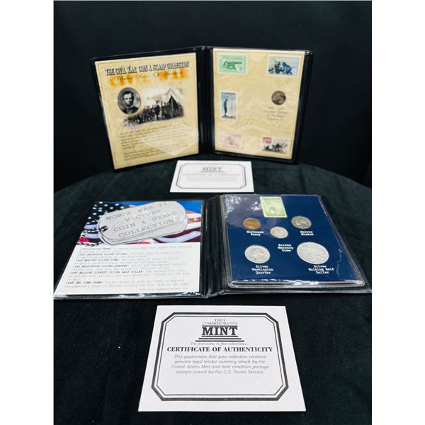 "The First Commemorative Mint" Coin & Stamp Sets