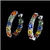 Image 1 : Natural Multi Color sapphire Earrings