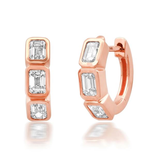 Gold & White Diamond 5.00 Cts Earrings
