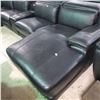 Image 4 : Modern Black Leather Reclining Sectional with Console Armrest And Chaise Lounge
