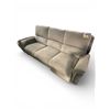 Image 1 : Lamax Leather 3-Seat Reclining Beige Sofa, Approx. H41" x W85" x D32"