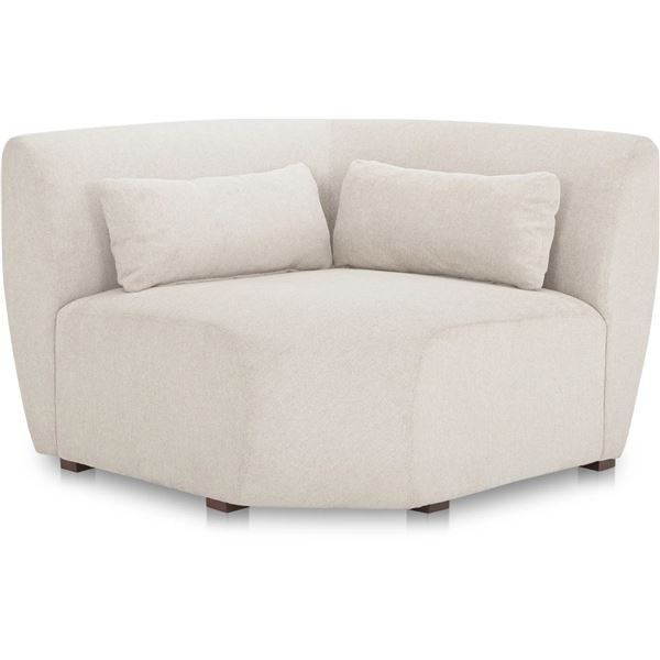 New Moe's Home Collection - Amelia Corner Chair Warm White - RV: $2249 CAD (FO-1013-18)