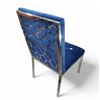 Image 2 : Set of 2 Blue Velvet Accent Dining Chairs