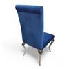 Image 2 : 1 Blue Velvet Tufted Dining Chair and 1 Nailhead Trim Accent Dining Chair