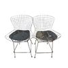 Image 1 : Set of 2 Chrome Wire Bar Chairs, Approx. H35.5"