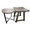 Image 1 : 2 Pcs Round & Square Accent End Tables, H24" x 22" x 22" / H22.5 x Dia 22"