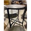 Image 2 : 2 Pcs Round & Square Accent End Tables, H24" x 22" x 22" / H22.5 x Dia 22"
