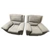 Image 1 : Set of 2 Grey Power-Reclining Lounge Chairs, Approx. H36" x 40" x 30" Each