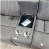 Image 4 : Power Leather Reclining Loveseat with Console - Grey, Approx. H38" x 72" x D30"