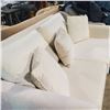 Image 2 : Cream Upholstered Sofa, Approx. H31" x W77" x D42"