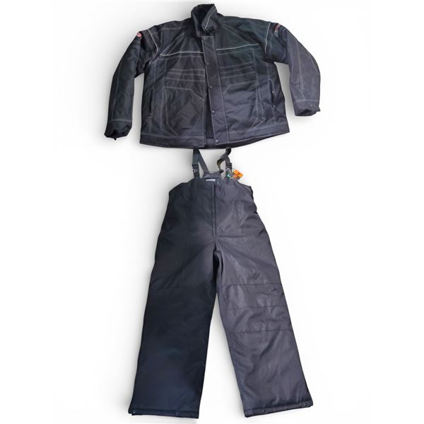 New West Coast Leather Black Snow Jacket (size 4XL) and Core Waterproof Pants (size 6XL) with Tags