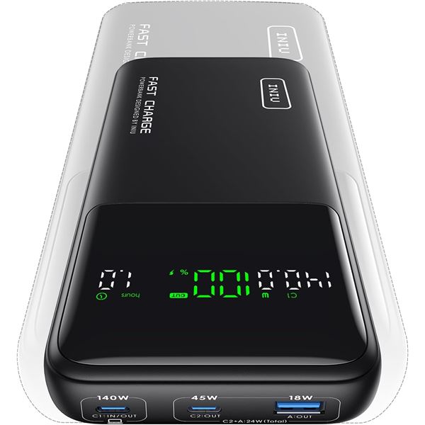 BNIB INUI 140W Fast Charge Power Bank - Model: BI-B64 PD 27000mAh - Retail: $89.99