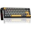 Image 2 : BNIB Epomaker AULA WIN68 68 Key Magnetic Keyboard (Gray/Yellow) - Retail: 68.99