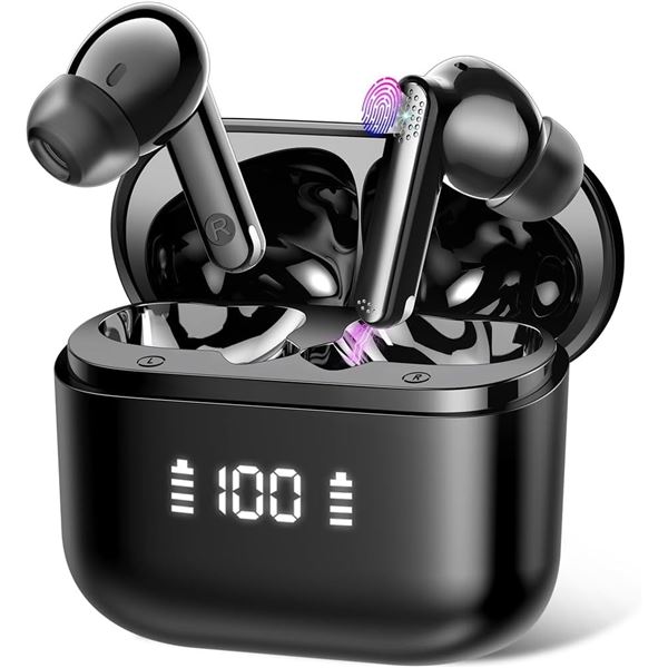 5 New in Box Thunelec BK01 True Wireless Earbuds in Charging Case - Retail: $26.99 each