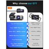 Image 4 : BNIB Navy Crest Q7 * 4K +1080P Front & Rear Dash Cam - Retail: $79.99