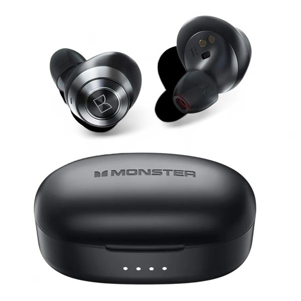 BNIB Monster Achieve 100 AirLinks Wireless Earbuds - RV: $129.99 CAD (with USB-C Charging Case, Buil
