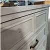 Image 3 : Light Brown Wooden 5-Drawer Chest,  Approx. H48"x W34" x D18"