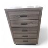 Image 1 : Dark Brown Wood Grain 5-Drawer Chest, Approx. H46" x W31" x 16.5"