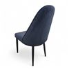 Image 2 : Set of 3 Velvet Dining Chairs - 2 Black And 1 Blue