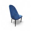 Image 3 : Set of 3 Velvet Dining Chairs - 2 Black And 1 Blue