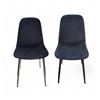 Image 1 : Group of 2 Contemporary Black Velvet Dining Chairs