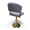 Image 2 : Contemporary Grey Faux Leather Swivel Counter Stool