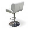 Image 2 : Contemporary White Faux Leather Swivel Counter Stool