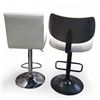 Image 2 : Group of 2 - White Faux Leather Swivel Bar Stools