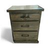 Image 1 : Rustic Brown 3-Drawer Wooden Nightstand, H27.5" x W22" x 17.5"