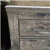 Image 4 : Rustic Oak-Style 2-Drawer Wooden Nightstand, H29" x W24" x D16"